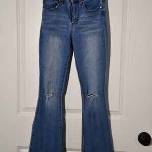YMI Distressed Blue Flare Jeans